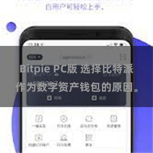 Bitpie PC版 选择比特派作为数字资产钱包的原因。