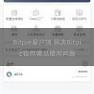 Bitpie客户端 解决Bitpie钱包常见使用问题