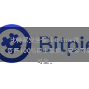 比特派安全保障 Bitpie钱包：资产100%自主掌控，安全可靠。