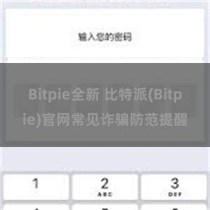 Bitpie全新 比特派(Bitpie)官网常见诈骗防范提醒