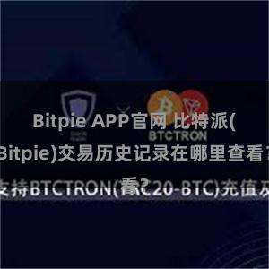 Bitpie APP官网 比特派(Bitpie)交易历史记录在哪里查看？